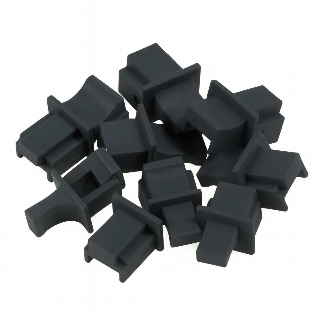 Danicom - RJ45-Port-Abdeckungen, Satz von 10, schwarz