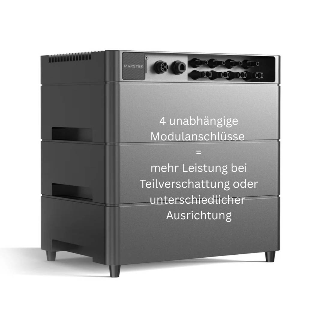 MYVOLTAICS Balkonkraftwerk 2000+ Watt mit Speicher Marstek Venus A 2,12 kW aufrüstbar, Nulleinspeisung + Notstrom möglich ohne Aufständerung