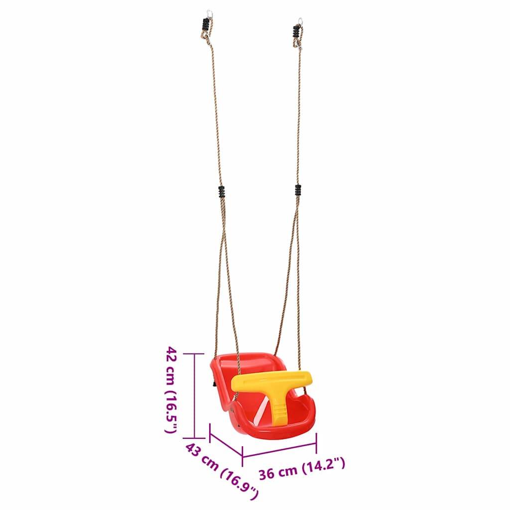 vidaXL Baby Schaukel 2 pcs Rot 36 x 43 x 42 cm Kunststoff