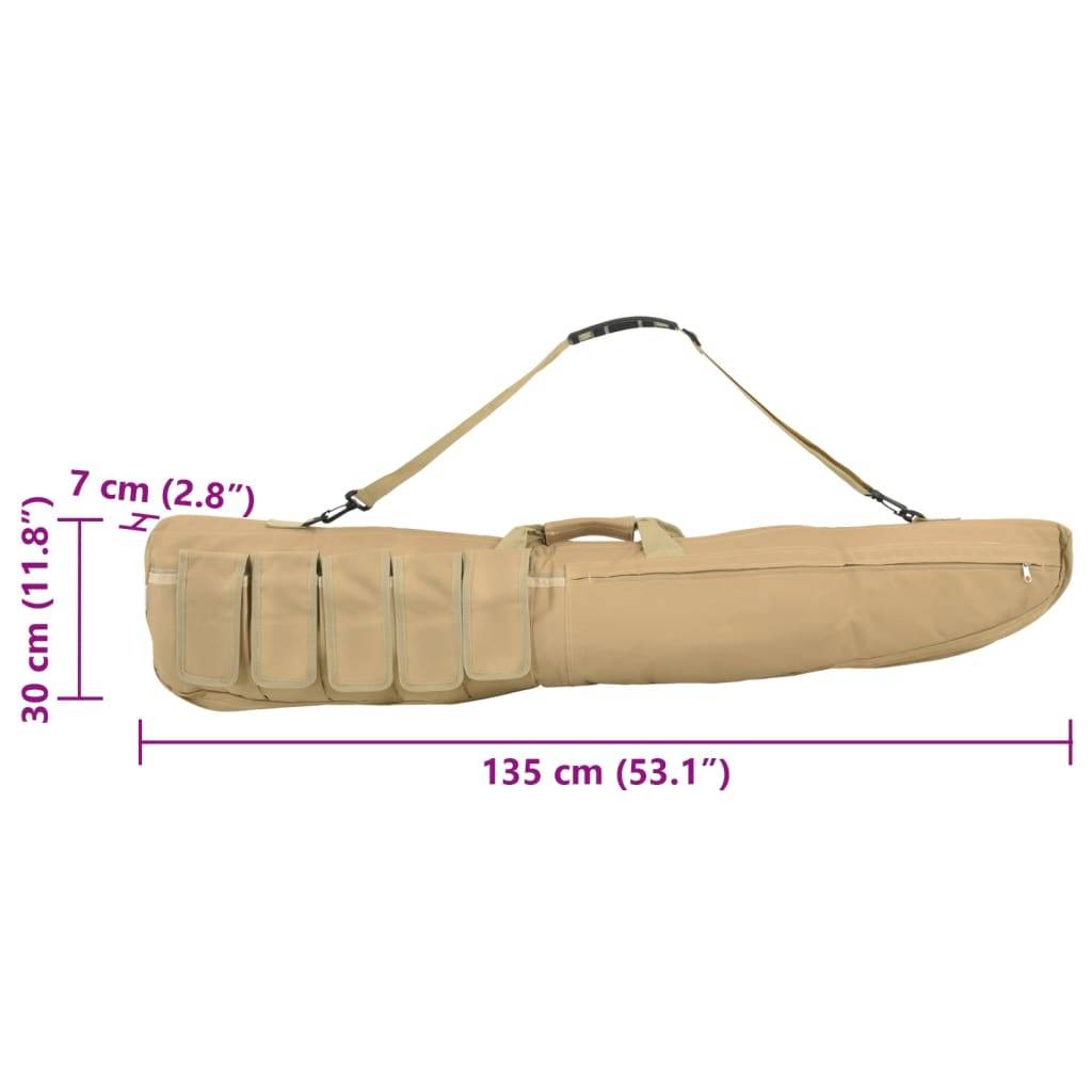 vidaXL Gewehrtasche mit Schultergurt 135 cm Oxford-Gewebe