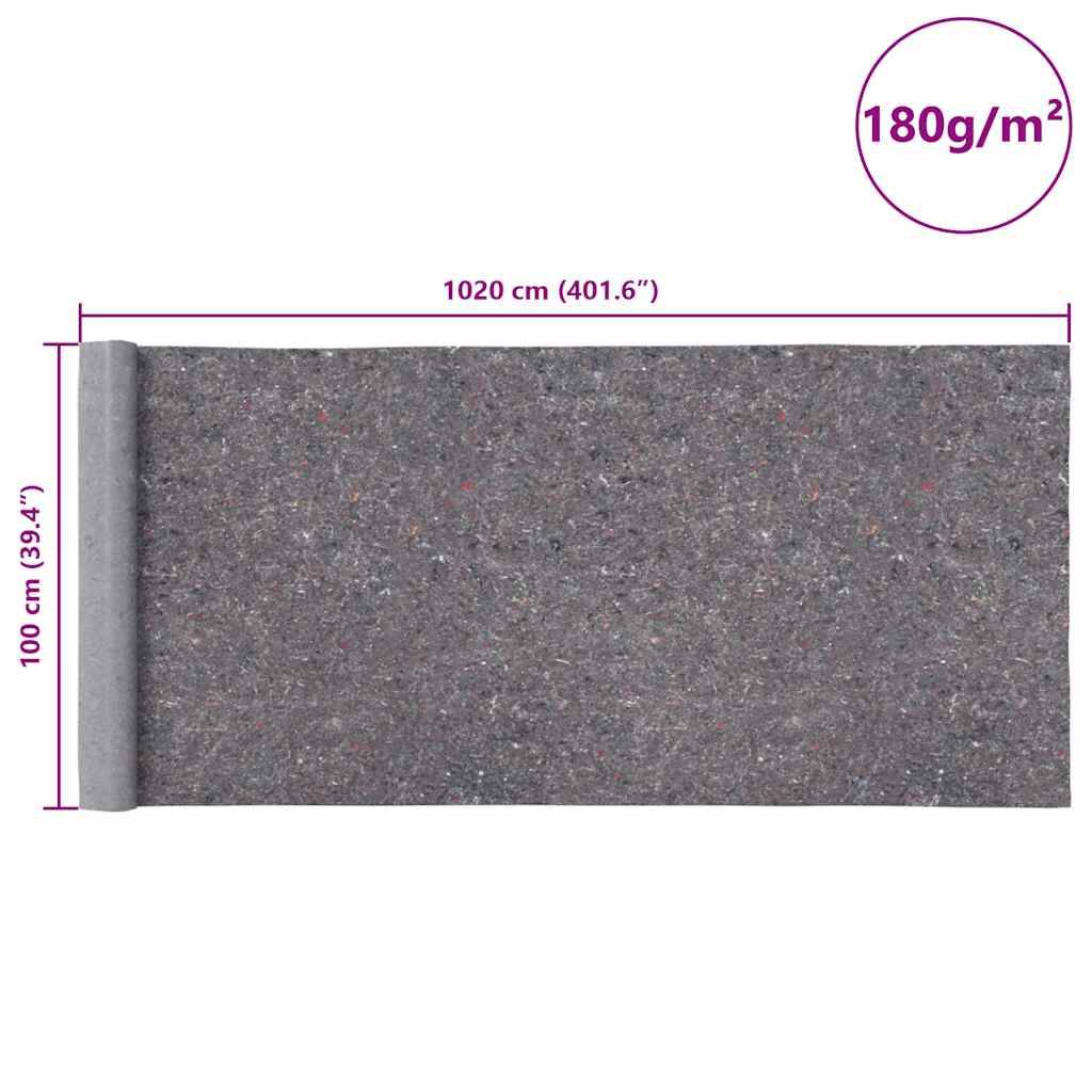 vidaXL Rutschfeste Malervliese 2 Stk. 10 m 180 g/m² Grau