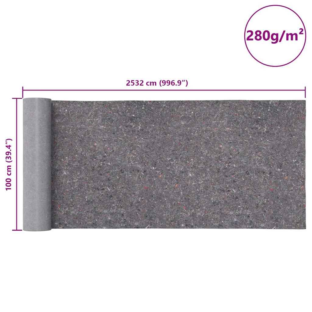 vidaXL Rutschfestes Malervlies 25 m 280 g/m² Grau