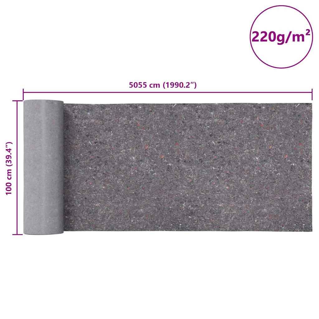vidaXL Rutschfeste Malervliese 2 Stk. 50 m 220 g/m² Grau