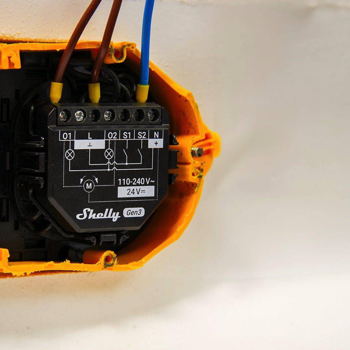 Shelly Plus 2PM Gen3, Dual WLAN + Bluetooth Schaltaktor mit Messfunktion, 4er Pack