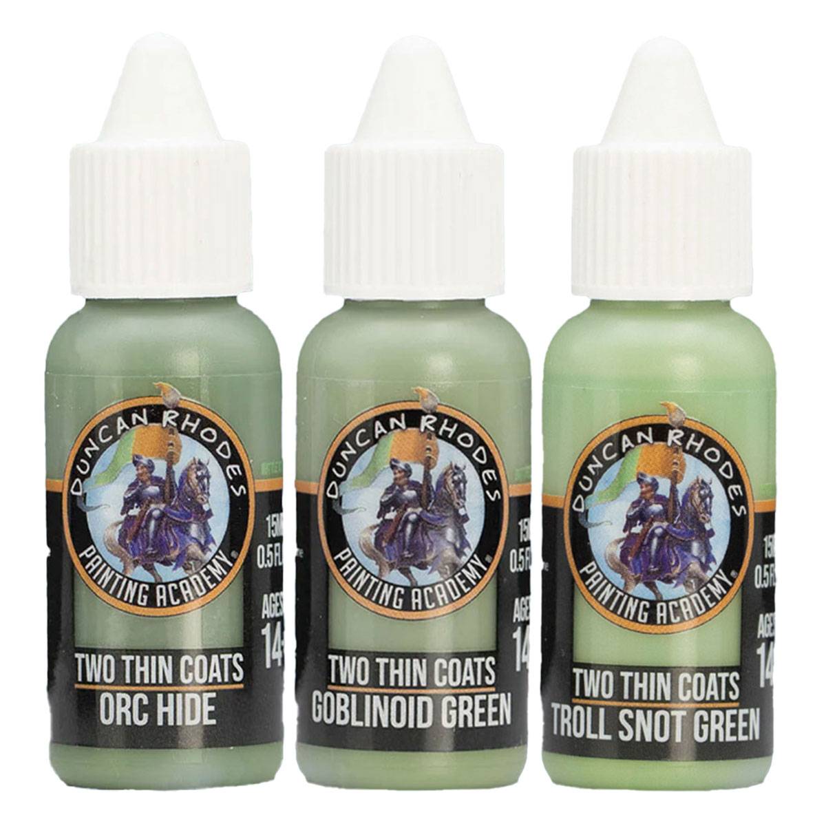 Two Thin Coats Acryl Miniaturenfarben (Wave 2) Triads Green - 3 x 15 ml