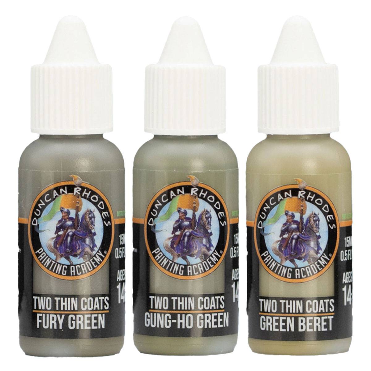 Two Thin Coats Acryl Miniaturenfarben (Wave 2)Triads Brown/Green - 3 x 15 ml