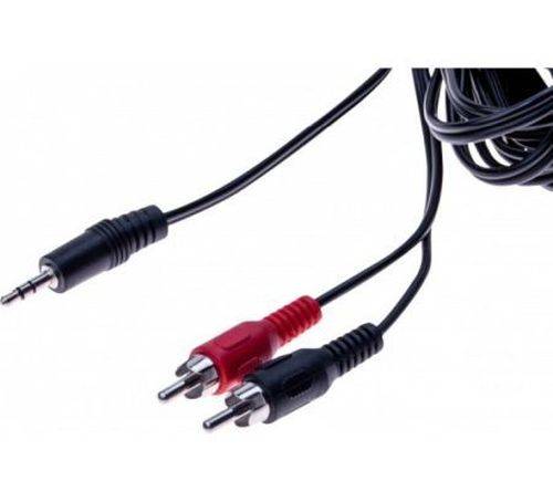 Audiokabel, 3,5 mm Klinkenstecker an 2 x Cinch Stecker, 5,0 m