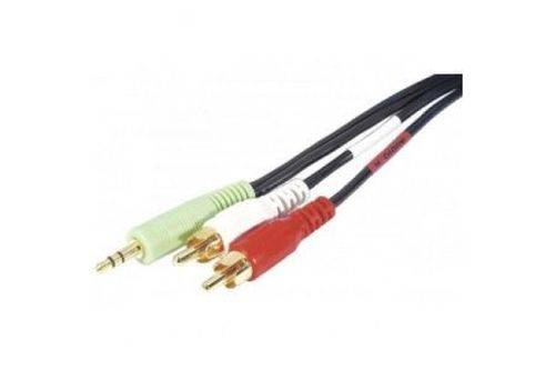 Audiokabel, 3,5 mm Stereo Klinkenst./2x Cinch St., vergoldet, ca. 5,0 m