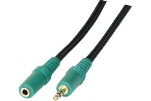 Audiokabel, 3,5 mm Stereo Klinkenst./Bu., vergoldet ca. 1,8 m
