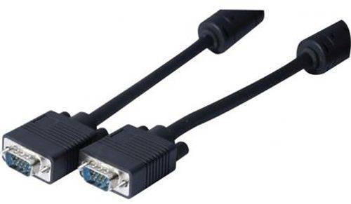 S-VGA Monitorkabel, 15pol HD D-Sub St./St., 1,0 m, schwarz