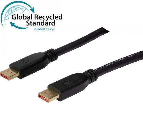 DisplayPort 2.1 Kabel, UHBR13.5, GRS, DisplayPort St./ DisplayPort St., 3,0 m, schwarz