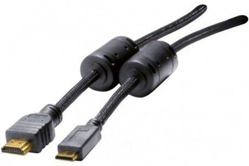 Mini HDMI Kabel, High Speed HDMI, vergoldet, HDMI St. A / HDMI Mini St. C, 1,5 m