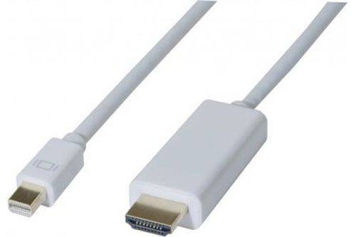 Mini DisplayPort 1.1 zu HDMI Adapterkabel, Mini DisplayPort St./ HDMI St. A, 2,0 m