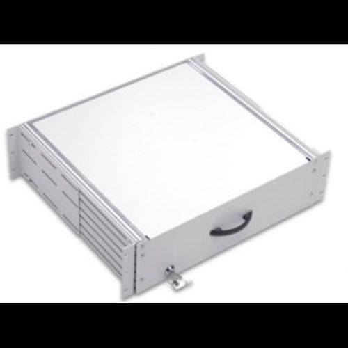 Ekivalan 19" Dokumentenschublade, 2 HE, 482 x 400 mm, grau
