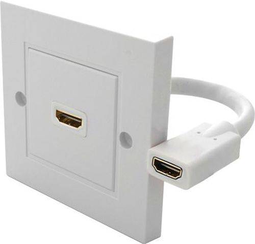 HDMI Anschlussdose, 1-fach, Unterputz, reinweiß