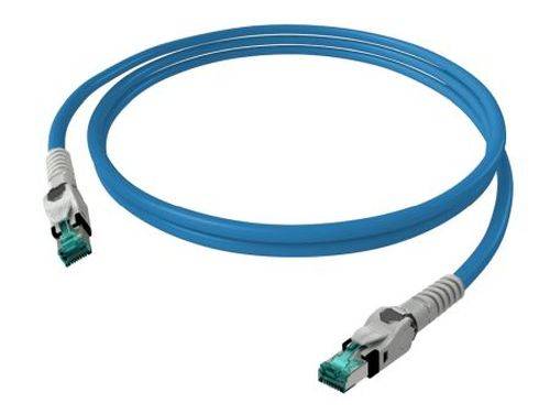 EasyLan VarioBoot Patchkabel Cat.6A (ISO/IEC), winkelbar, S/FTP, blau, 1,0 m