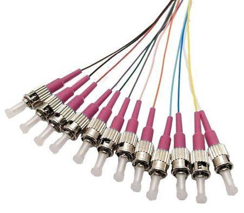 Tecline LWL Faserpigtails, OM4, farbig, ST/UPC, 2,0 m, 12 Stück