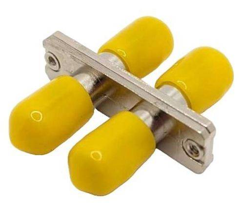 Tecline LWL Kupplung, 2x ST / 2x ST, OS2, Schutzkappen gelb