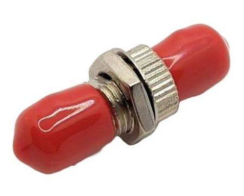 Tecline LWL Kupplung, ST/ST, OM3/OM4/OM5, Schutzkappen rot