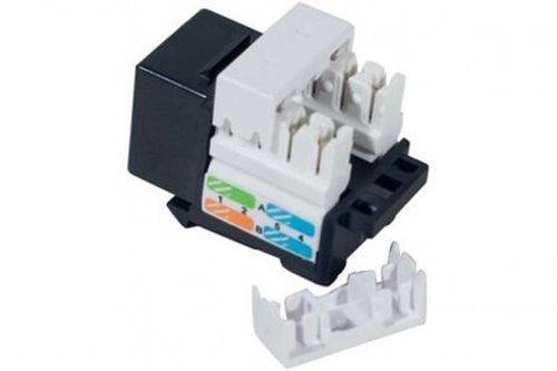 Anschlussbuchse RJ45, Cat.5e, kurzes Keystone-Format, schwarz