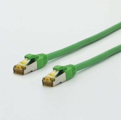 TTLan Patchkabel UltraFlex Cat. 6A ISO/IEC, S/FTP (PiMF), hochflexibel, halogenfrei, grün, 0,25 m
