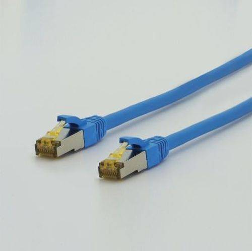 TTLan Patchkabel UltraFlex Cat. 6A ISO/IEC, S/FTP (PiMF), hochflexibel, halogenfrei, blau, 0,15 m