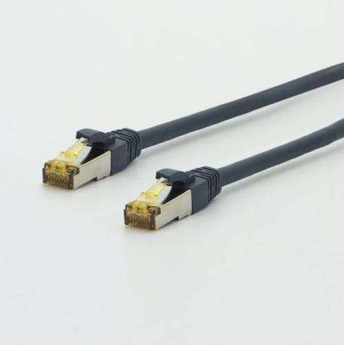 TTLan Patchkabel UltraFlex Cat. 6A ISO/IEC, S/FTP (PiMF), hochflexibel, halogenfrei, blaugrau, 15,0