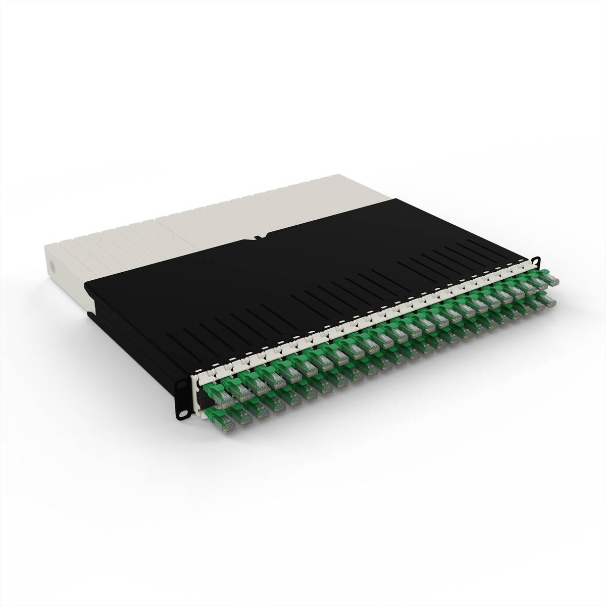 patchbox.one 8RU UTP grün Cat.6a 0,8m