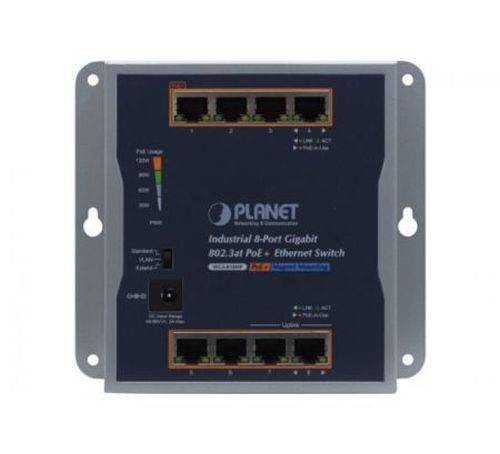 Planet Industrial Gigabit Switch WGS818HP, 8 Port PoE+, für Wandmontage