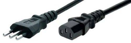 Netzanschlusskabel Italien, Stecker an Kaltgerätebuchse, schwarz, 1,8 m