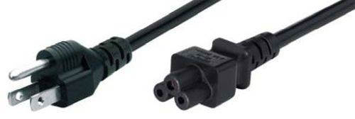 Netzanschlusskabel USA, Stecker an 3pol Buchse C5, schwarz, 1,8 m