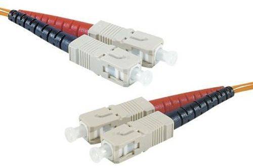 LWL Patchkabel HD, 50/125 µm, OM2 Faser, SC Duplex Stecker/Stecker, orange, 10,0 m UPC