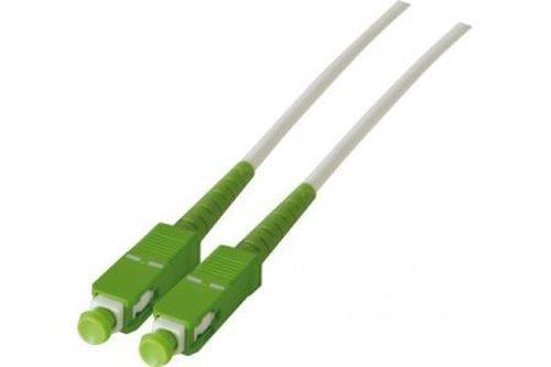 LWL- Patchkabel Single-Mode, OS2-Faser, Simplex, SC APC 8° Stecker / SC APC 8° Stecker, 15,0 m