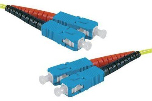 LWL Patchkabel HD, 9/125 µm, OS2-Faser, SC Duplex Stecker/Stecker, gelb, 5,0 m UPC