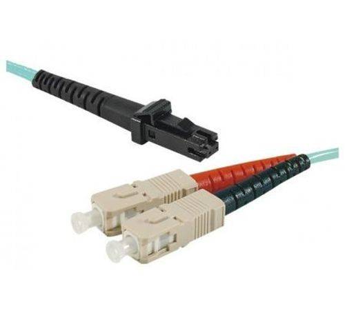 LWL Patchkabel HD, 50/125 µm, OM3-Faser, SC Duplex Stecker/MTRJ Stecker, türkis, 7,5 m