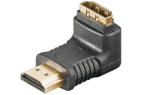 HDMI Winkeladapter, vertikal, Version 1, vergoldet, HDMI St. A / HDMI Bu. A