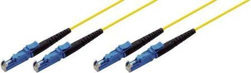 LWL Patchkabel, 9/125 µm, OS2-Faser, 2x E2000 Stecker/Stecker, 10,0 m, gelb