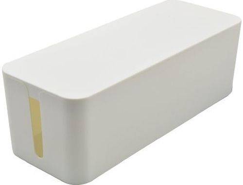 Kabelbox groß für Steckdosenleisten, weiß, 400 x 160 x 135 mm