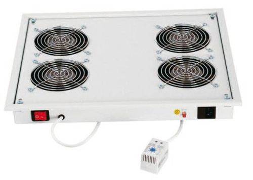 Triton Ventilationseinheit für Dach- und Bodeneinbau, 4 Lüfter, hellgrau RAL 7035