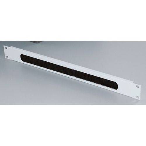 Triton 19" Kabeldurchführungsplatte mit Bürstenkamm, 1 HE, hellgrau RAL 7035