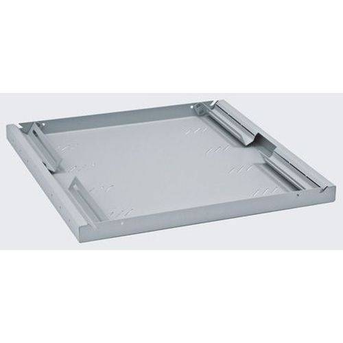 Triton 19" Fachboden für Netzwerkschränke, Festeinbau, Tiefe 550 mm, 80 kg, hellgrau RAL 7035