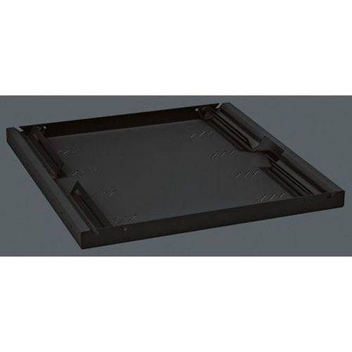 Triton 19" Fachboden für Netzwerkschränke, Festeinbau, Tiefe 650 mm, 80 kg, schwarz RAL 9005