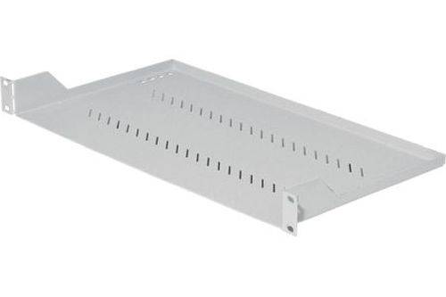 Triton 19" Fachboden für Wandgehäuse und Netzwerkschränke, Frontmontage 1 HE, Tiefe 250 mm, 20 kg, h