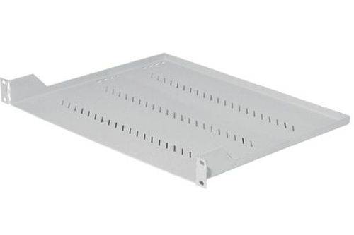 Triton 19" Fachboden für Wandgehäuse und Netzwerkschränke, 1 HE, Tiefe 350 mm, 40 kg, hellgrau RAL 7