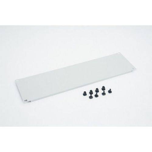 Triton 19" Blindplatte, steckbar, 1 HE, Stahlblech, hellgrau RAL 7035, mit Kunststoffstöpsel