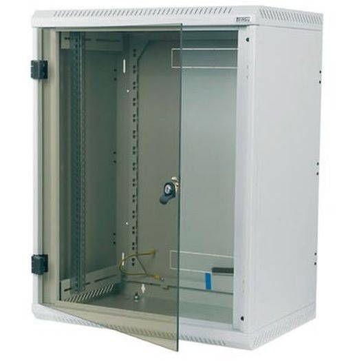 Triton 19" Wandgehäuse RBA, 1-teilig, 9 HE, 600 x 395 mm, lichtgrau RAL 7035
