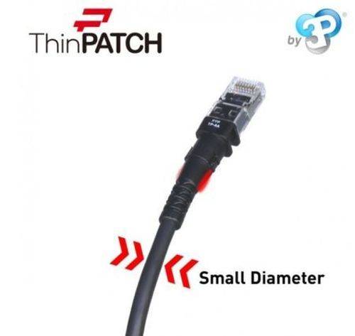 Patchsee Patchkabel ThinPatch Cat. 6A ISO/IEC, U/FTP, halogenfrei, 10 G, schwarz, 15,2 m
