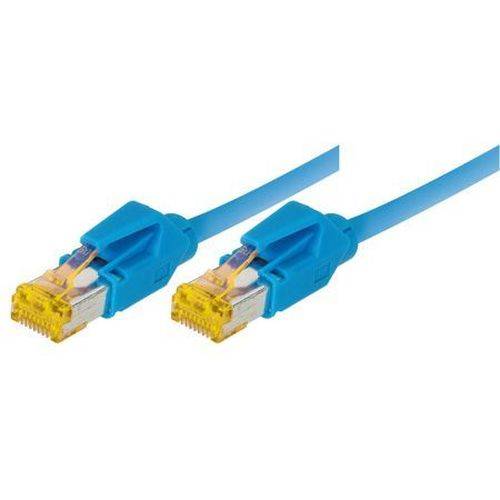 Tecline Patchkabel Cat. 6A (ISO/IEC), S/FTP (PiMF), halogenfrei, mit Rastnasenschutz, blau, 7,5 m