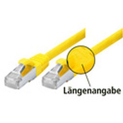 Patchkabel Cat. 5e, SF/UTP, mit Rastnasenschutz, gelb, 2,0 m