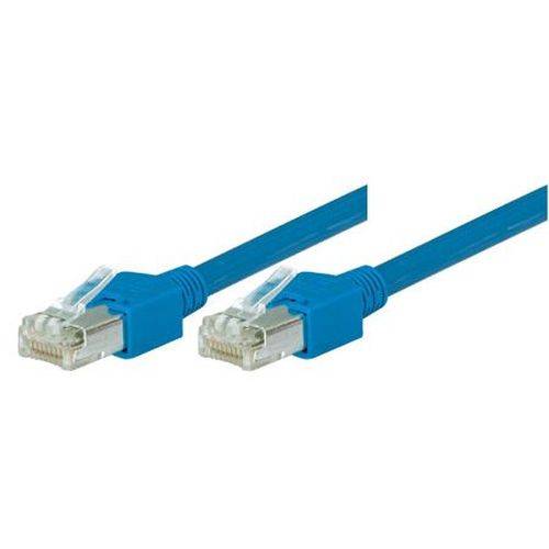 Tecline Patchkabel Cat. 5e, S/UTP, hochflexibel, blau, 0,5 m
